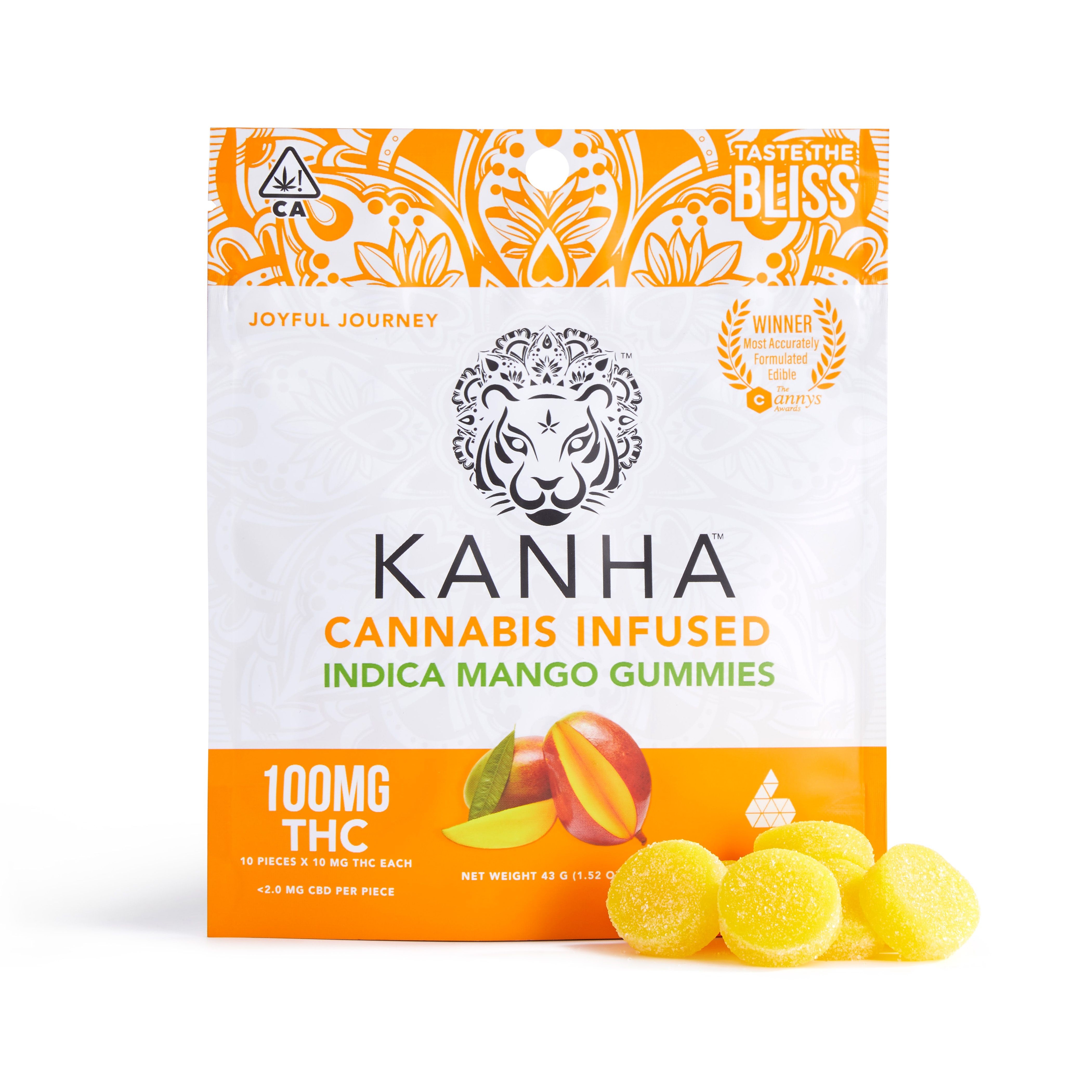 KANHA Kanha Mango Indica Gummies 100mg Leafly